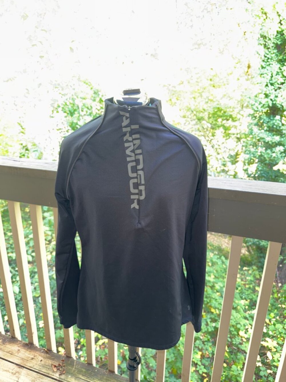 Under Armour ColdGear Half Zip Pullover Black Fitted Base Layer L